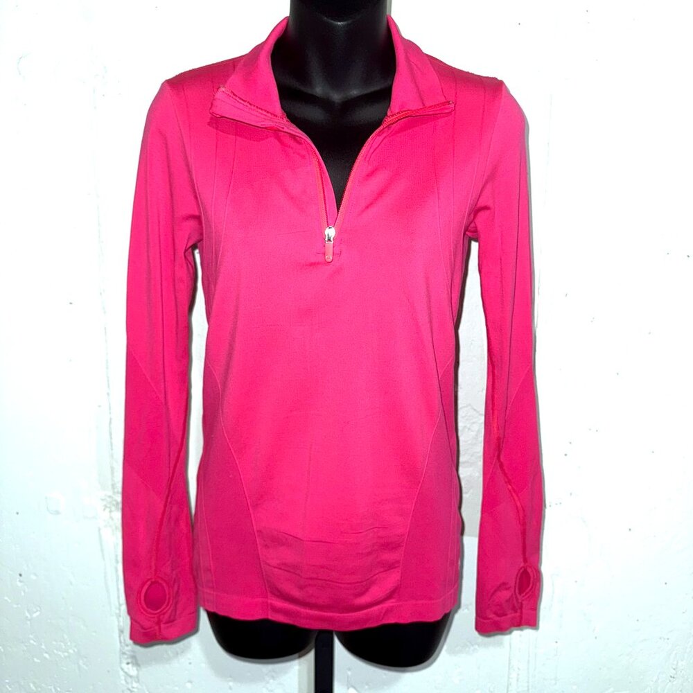 GapFit XS Pink Zip Up Athleisure Long Sleeve Top